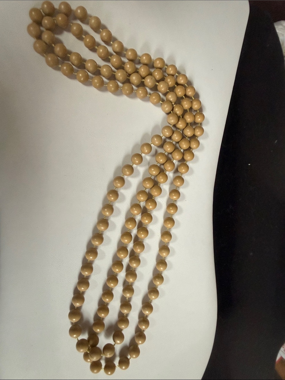 Classic Multi-Strand Beige Bead Necklace - Women Jewelry